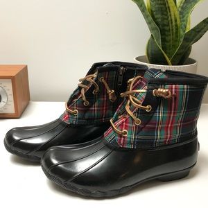 J.Crew Sperry fleece lined winter duck boots 8